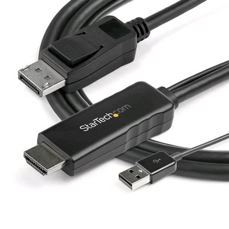UPC: 0065030885133 | 3 m (9.8 ft.) HDMI to DisplayPort Cable – 4K 30Hz