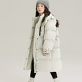 thumbnail image 4 of Mercatoo Winter Long Puffer Jacket for Girls Heavyweight Warm Thick Fleece Lined Outerwear Casual Cozy Puffy Hooded Outdoor Coat, 4 of 5