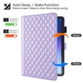 thumbnail image 2 of for Lenovo Tab 10.1 inch 2025 (TB-311FU/TB-311XU) Case, Rhombus Pattern Multiple Viewing Angles Stand Slim Folio Cover (Purple), 2 of 6
