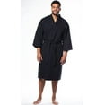 thumbnail image 4 of Mens Long Waffle Kimono Lightweight Cotton Robe, Hotel Spa Bathrobe for Men  - Adult - Unisex - Taupe - XXL, 4 of 12