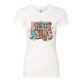 thumbnail image 2 of Wild Bobby Beauty From Ashes Groovy Font With Stars Vintage Women Slim Fit Junior Tee, White, X-Large, 2 of 6