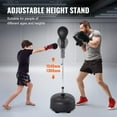thumbnail image 3 of Adjustable Reflex Punching Bag Set - Free Standing w/ Boxing Gloves - Height-Adjustable for Teens & Adults - Includes Stable Suction Base for Training & Stress Relief, 3 of 11