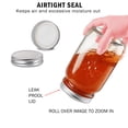 thumbnail image 3 of Frascos de vidrio BEWAVE de 500 ml, transparentes, con tapa para alimentos, paquete de 4, 3 of 9