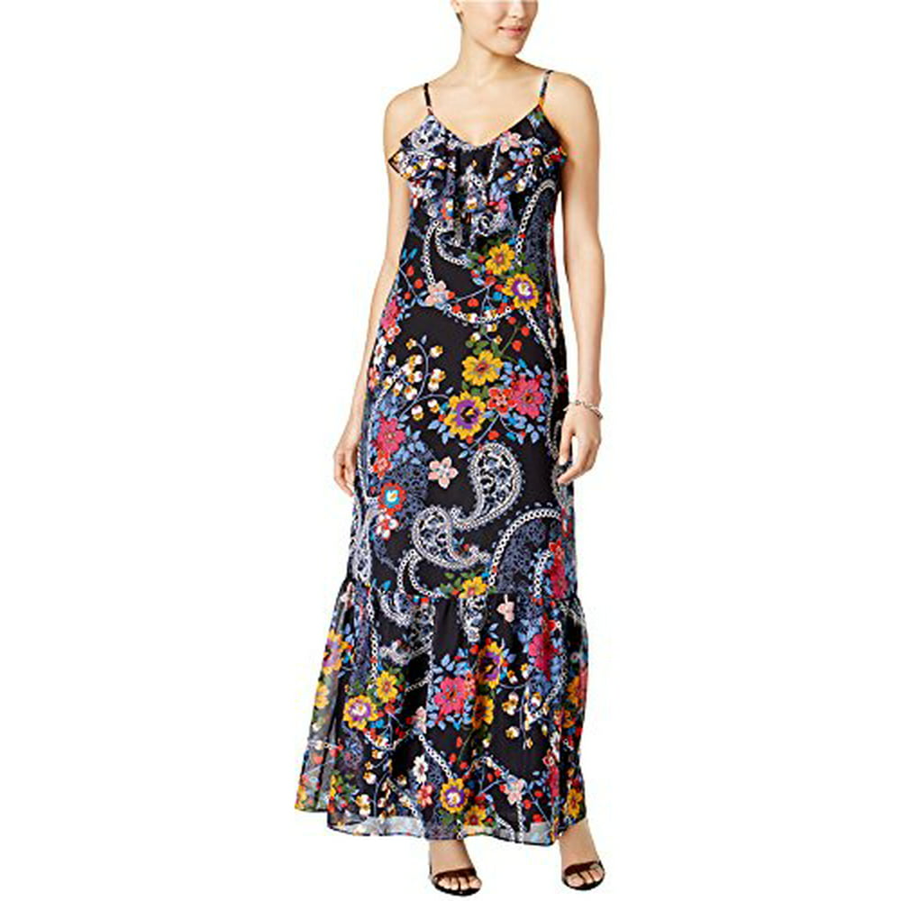 ECI New York - ECI Printed Maxi Dress Printed Multi Floral M - Walmart ...