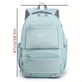 thumbnail image 2 of 1pc Large Capacity Nylon Backpack, Preppy Fashion Student Backpack Travel Backpack, Outdoor Large Capacity Backpack, Men's Women's Simple Solid Color Bag, Multi-layer Design Bag, 2 of 5