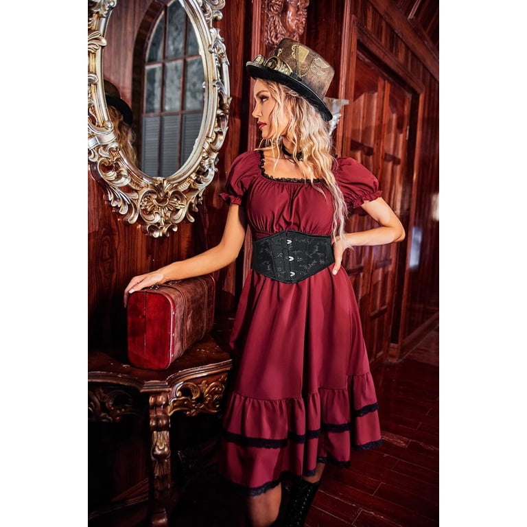 Zhengup Corset Belt for Women Renaissance Waist Belt Wide Lace Up