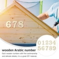thumbnail image 5 of IDEANATEGRATE Khaki Wooden Numbers for DIY Clock Decoration Easy to Clean and Reuse Contains Different Numbers Practical Craft Supplies 100pcs, 5 of 8