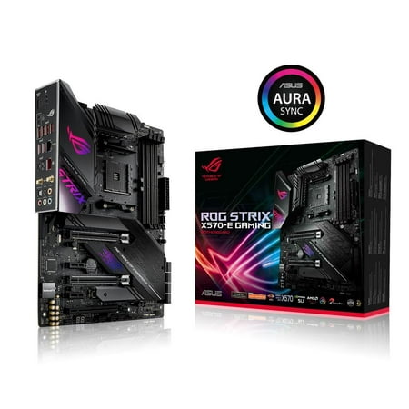 ASUS Motherboard ROG STRIX X570-E GAMING AMD Ryzen X570 Max.128GB DDR4 (Best Motherboard For Ryzen 1800x)