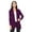 Purple, variant on Moa Collection Women's Solid Casual Comfy Long Sleeve Drape Open Front Cardigan Jacket