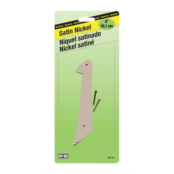 4 Satin Nickel Zinc Number - 1