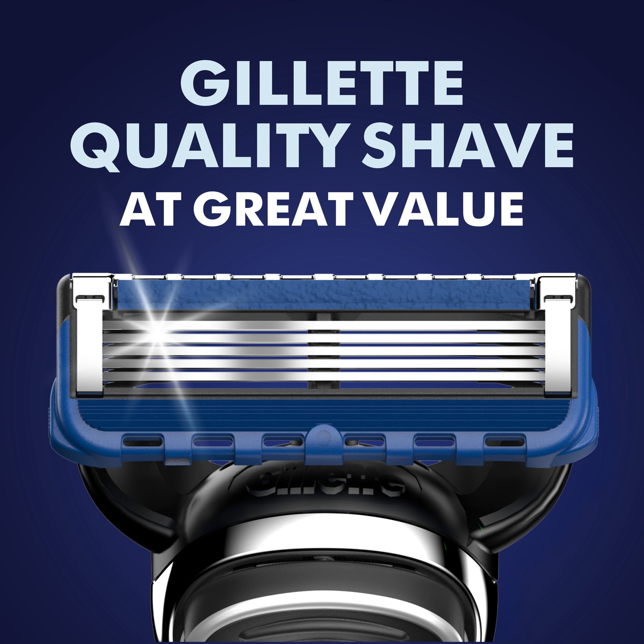 Gillette Mens Razor, Clean & Fresh, Handle + 5 Blade Refills