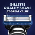 thumbnail image 2 of Gillette Mens Razor, Clean & Fresh, Handle + 5 Blade Refills, 2 of 9