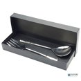 thumbnail image 6 of Elyon Seldon Reflective Silver Salad Serving Set Indian Artisan-Made Hostess Set Hand-Forged Stainless Steel 2 Pieces, 6 of 7