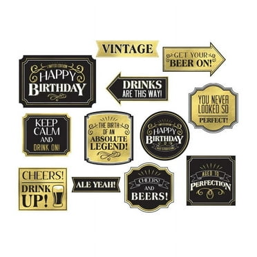 OVER THE HILL 'Better With Age' CUTOUTS  (12pc) ~ Party Supplies Decorations