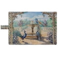 thumbnail image 3 of PKQWTM Floral Watercolor Peacocks in A Spring European Garden with Fountains & Flowers Book Cover Book Protector Book Sleeve Book Pouch Book Bag 6x9 inch, 3 of 4