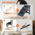 thumbnail image 3 of KFFKFF Pet Access Ramp, Collapsible Canine Ramp for Bed, Modifiable Pet Ramp for Tiny, Big, Senior Dogs & Felines, Timber Animal Ramp with 39.3" Extended Ramp, Adjustable from 15" to 22", 3 of 9