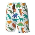 thumbnail image 4 of Pofeuu Colorful Dinosaur Prin Men's Swim Trunks Quick Dry Bathing Suit Swimming Board Shorts Mesh Lining Beach Swimwear-Large, 4 of 6
