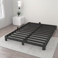 thumbnail image 1 of Base de Cama Full - Estructura metálica con Juntas de Acero, Soporte para colchón sin Box Spring, Patas Redondeadas y Barras Antideslizantes. Fácil Armado en Color Negro., 1 of 4