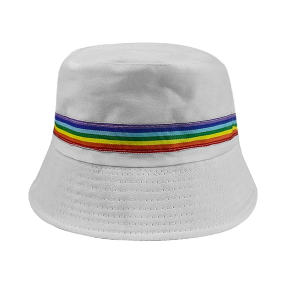 Etereauty Hat Bucket Rainbow Cap Pride Sun Hats Fisherman Summer Outdoor Colorful Womens Stitch Dye Tie Party Decoration Fishemen