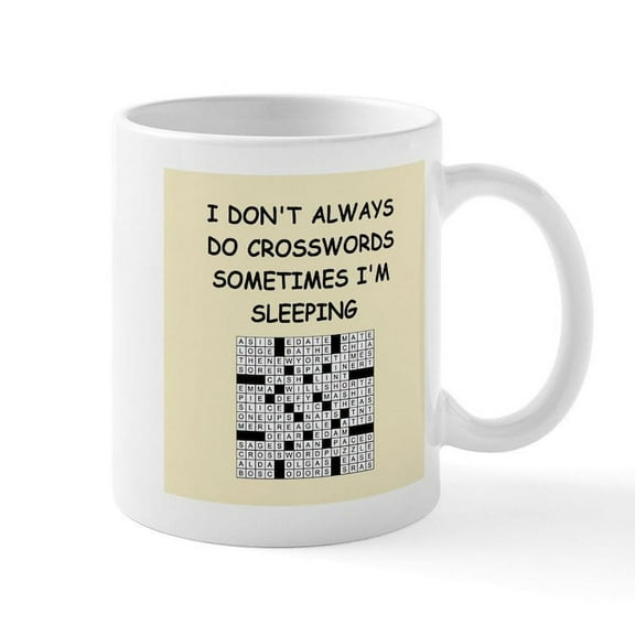 CafePress - Crosswords Mug - 11 oz Ceramic Mug - Novelty Coffee Tea Cup