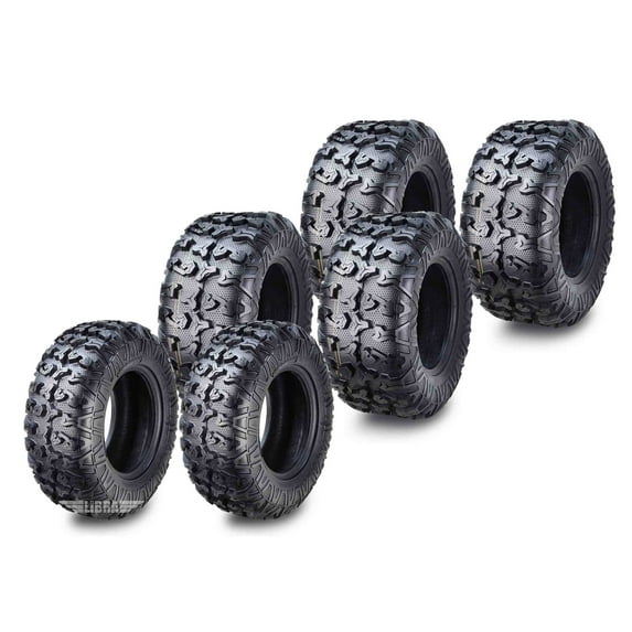 Set 6 Premium Free Country ATV/UTV Tires (2) 27x9-14 & (4) 27X11-14 8PR w/Scuff Guard
