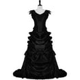 thumbnail image 7 of Women's Gothic Victorian Bustle Wedding Gown Renaissance Vintage Evening Long Dress Steampunk Ball Gowns, 7 of 7