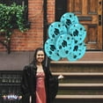 thumbnail image 6 of PMU 100 Pcs Graduation Balloons PartyTex 11 inch Premium Turquoise with All-Over Print Black Grad Caps-Confetti and Streamers Graduation Party Decorations, 6 of 7