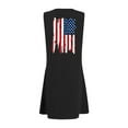 thumbnail image 4 of 4th of July Dress for Women: American Flag Tank Dresses Star Striped Splicing Loose V Neck Sundresses Black L, 4 of 8