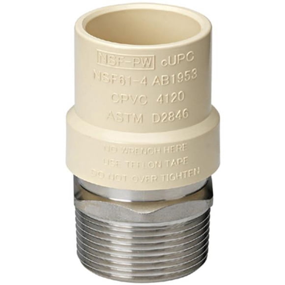 Homewerks 542-12-12-B 0.5 in. Male Iron Pipe CPVC Adapter