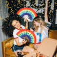 thumbnail image 4 of Ventilador plegable SEPGLITTER Rainbow Pride LGBT de plástico, 2 unidades, 4 of 7