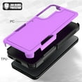 thumbnail image 4 of for Samsung Galaxy S22 Case: Dual Layer Protective Heavy Duty Cell Phone Cover Shockproof Rugged with Screen Protector - Military Protection Bumper Tough - Samsung Galaxy S22 5G 2022, 6.1 inch, Purple, 4 of 15