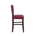 thumbnail image 4 of Linon FBA_ Monaco Tabouret, 24 Pouces, Rouge Foncé, 17.75 Pouces L x 19.5 Pouces P x 38 Pouces h, Espresso, 4 of 10