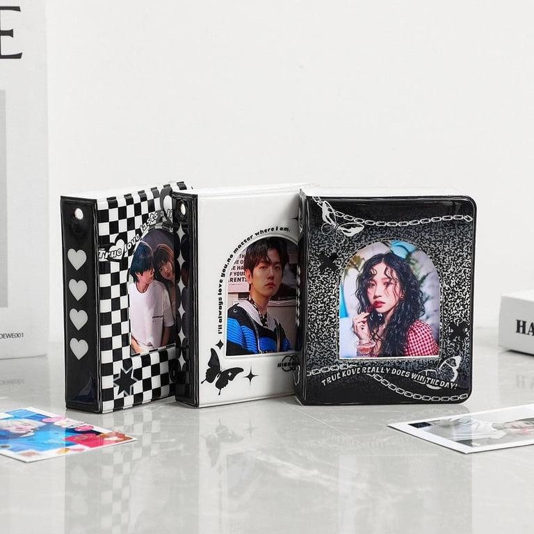 Cool 40 Pockets Kpop Idol Cards Anime Card Black White Polaroid