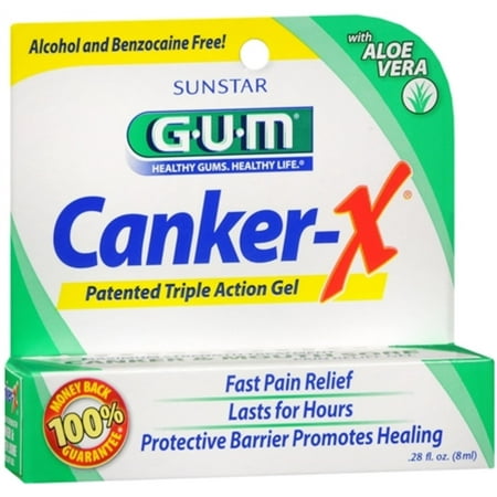 -X Canker Pain Relief Gel 8 mL (Paquet de 3)