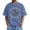 Blue, variant on Distressed Graphic Print Tee for Everyday Casual Streetwear Men’s T Shirts Fashionable Washed Design