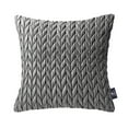 thumbnail image 4 of Phantoscope Designer's Choice Decorative Throw Pillow Set, Fluffy Faux Fur & Quilted Velvet Bundle, for Sofa Couch Bedroom, 18" x 18", Pink Fur and Dark Gray Velvet, 2 Pack, 4 of 7