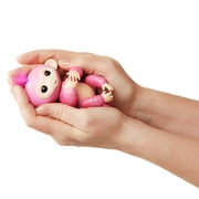 Fingerlings Glitter Monkey- Rose (Pink Glitter) - Interactive Baby Pet - By WowWee