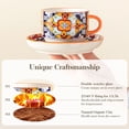 thumbnail image 4 of malacasa Coffee Mug Set, 8oz Porcelain Stackable Espresso Cups with Saucers and Metal Stand, Espresso Mugs Cups Set of 6, Microwave Dishwasher Safe, 4 of 9