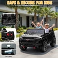 thumbnail image 4 of UBesGoo 24V 2 Seat Licensed Chevrolet Colorado Electric Ride on Car Toy for Toddler Kid w/ Remote Control, LED Lights, Black, 4 of 10