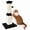 BlackWhite, variant on PAWSCRAT 32 in Sisal Cat Scratching Post for Large Cats, Sturdy Wide Base for Furniture Protection, Light Gray