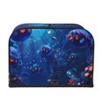 thumbnail image 2 of Uemuo Deep Sea Glowing Fishes Print Toaster Cover 4 Slice, Small Kitchen Appliance Covers, Toaster Oven Cover with Loop, Bread Machine Cover Dust Cover Protection, 2 of 7