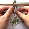 thumbnail image 6 of 12Pcs Ocean Theme Shower Curtain Rings Iron Shower Curtain Hooks Rings with Alloy Antique Bronze Animal Pendants Starfish Fishbone Octopus Metal Shower Rings Hooks, 6 of 8