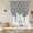Grey, variant on Wavy Lines Balloon Curtains for Bedroom/Front Door/Bathroom, Abstract Minimalist Pattern Navy Blue Tie Up Curtains 63 Inch Length Light Filtering Kitchen Curtains Shades for Windows 46"x63"