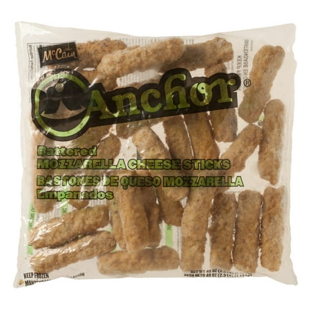 Anchor Battered Mozzarella Cheese Sticks 2.5 lb, (Pack of (Best Frozen Cheese Sticks)