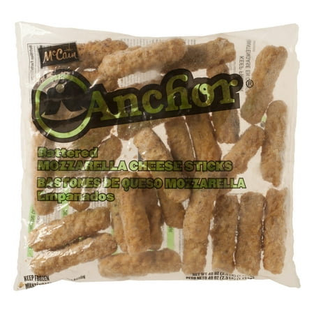 Anchor Battered Mozzarella Cheese Sticks 2.5 lb, (Pack of