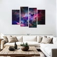 thumbnail image 3 of Elephant Stock Galaxy Space Nebula Wall Art - Horizontal Multi Panel Canvas - Living Room Wall Decor - Astronomy & Space Multi Panel - Black And Blue Decor - 75" x 48", 3 of 8