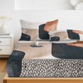 thumbnail image 6 of Twin Sze Fitted Sheet Set - Boho Middle Century 2 Piece Bedding Sets 16" Deep Pocket Fitted Sheet with 1 Pillowcase, Abstract Modern Color Block Geometric Brushed Microfiber Hotel Luxury Bed Sheets, 6 of 9