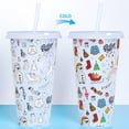 thumbnail image 6 of OOKWE Christmas Color Changing Cups Tumbler with Lid Straw Reusable Cups Coffee Cup Travel Water Tumbler 3 Styles for Children, 6 of 11