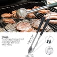 thumbnail image 2 of 8 piezas Bbq Grill Set de herramientas. Tenedor de acero inoxidable extra grueso, espátula, pinzas y cepillo de limpieza-Accesorios completos de parrilla estilo golf con calor largo-re Feliz Sencillez, 2 of 5