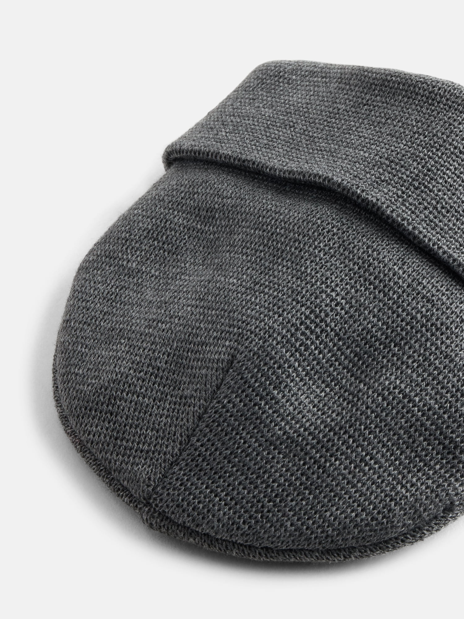 George Men's Waffle Knit Beanie Hat, Charcoal Grey